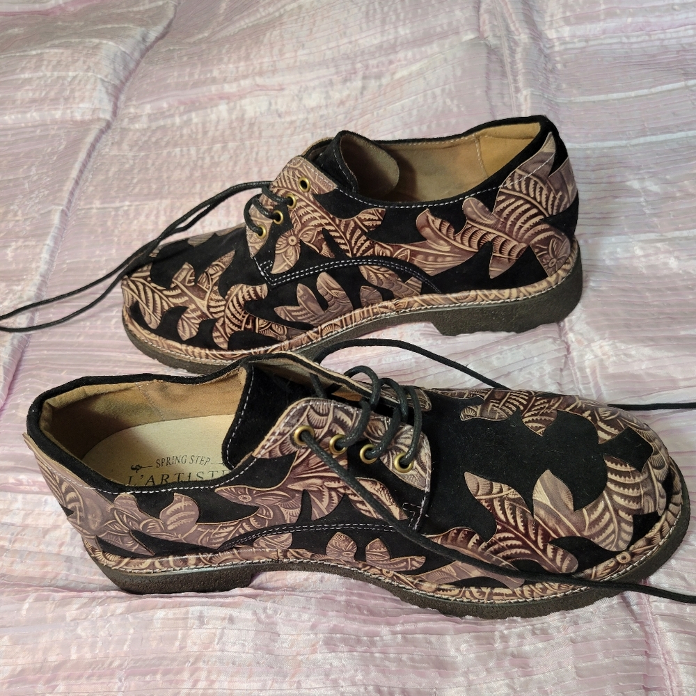 L'ARTISTE Jigsaw Oxford Shoes